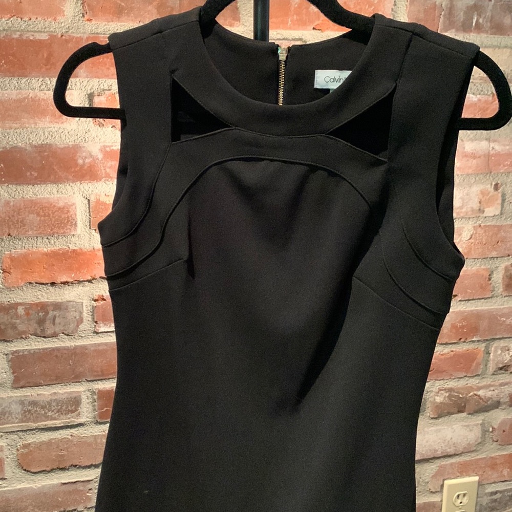 Calvin Klein black midi dress